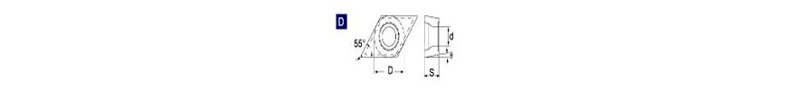 55 degree square turning carbide insert D type