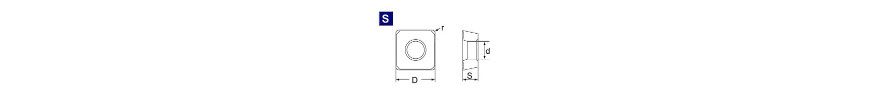 90 degree square turning insert S type