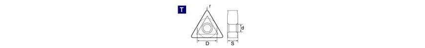 60 degree triangular turning insert T type