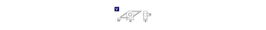 35 degree quadrilateral turning insert V type