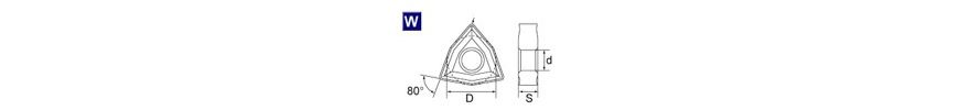 80 degree polygon turning insert W type